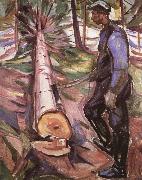 Edvard Munch Lumberer painting